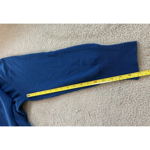 Neiman Marcus Cashmere Sweater Womens 2X Royal Blue Scoop Neck Long Sleeve Knit - Picture 8 of 9